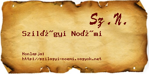Szilágyi Noémi névjegykártya